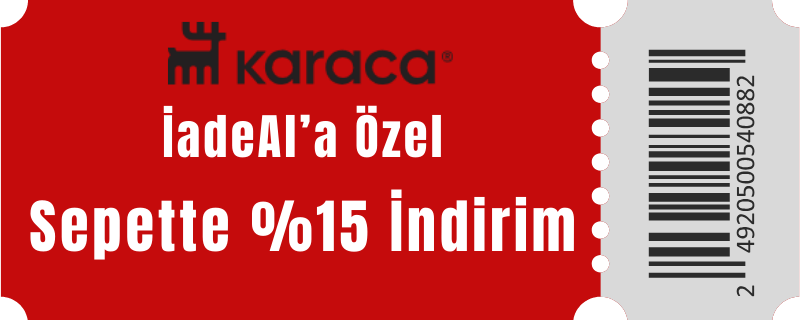 Karaca'dan İadeAl Üyelerine Ekim Ayına Özel - Sepette %15 İndirim