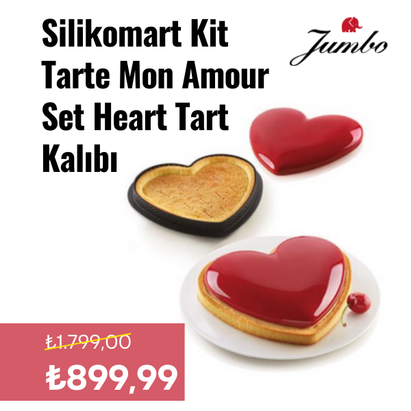 Silikomart Kit Tarte Mon Amour Set Heart Tart Kalıbı