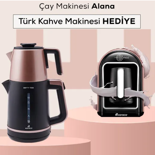 Karaca Çay Makinesi Alana Türk Kahve Makinesi Hediye