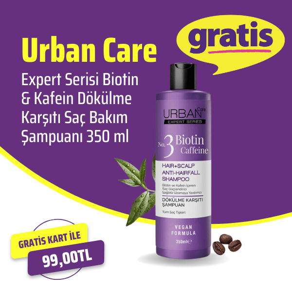 Urban Care Expert Serisi Biotin & Kafein Dökülme Karşıtı Saç Bakım Şampuanı 350 ml