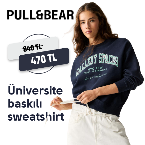 Pull&Bear Üniversite baskılı sweatshirt