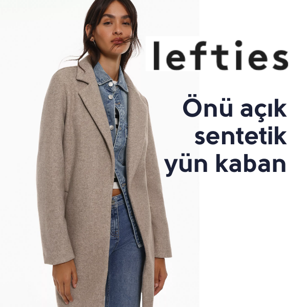 Lefties Önü açık sentetik yün kaban