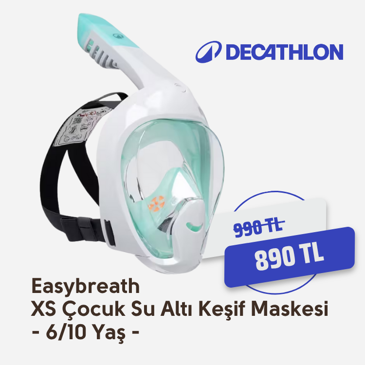 Easybreath XS Çocuk Su Altı Keşif Maskesi