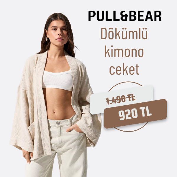 Dökümlü kimono ceket