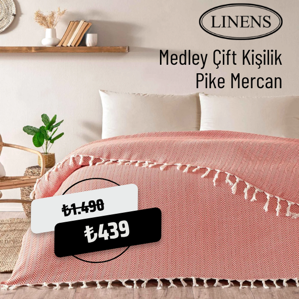 Linens Medley Çift Kişilik Pike Mercan