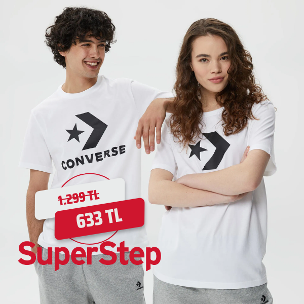 Converse Go-To Star Chevron Logo Unisex Beyaz T-Shirt