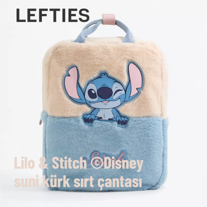 Lilo & Stitch ©Disney suni kürk sırt çantası