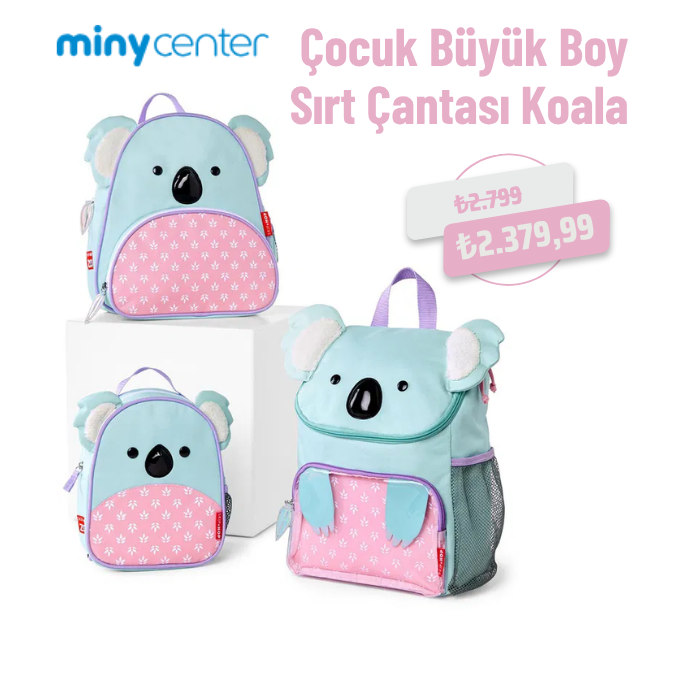 Çocuk Büyük Boy Sırt Çantası Koala
