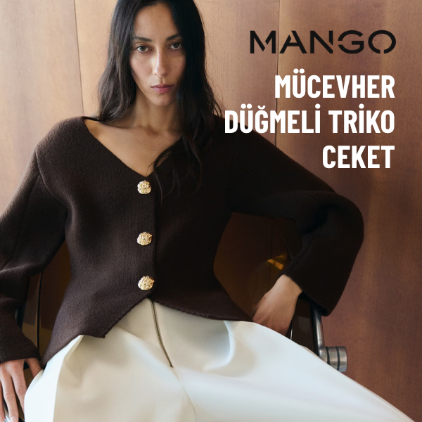 Mango Mücevher düğmeli triko ceket