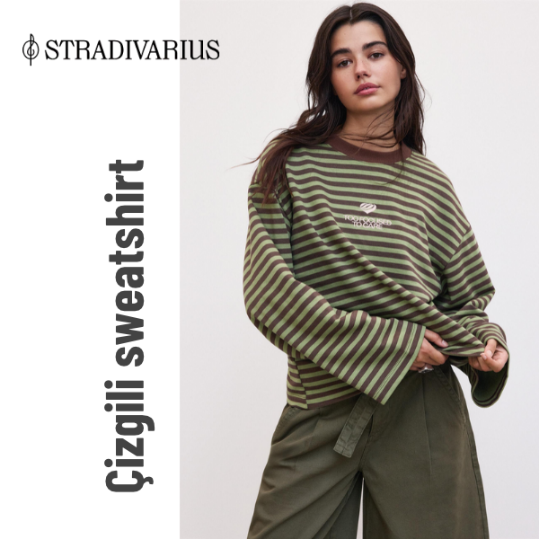 Çizgili sweatshirt